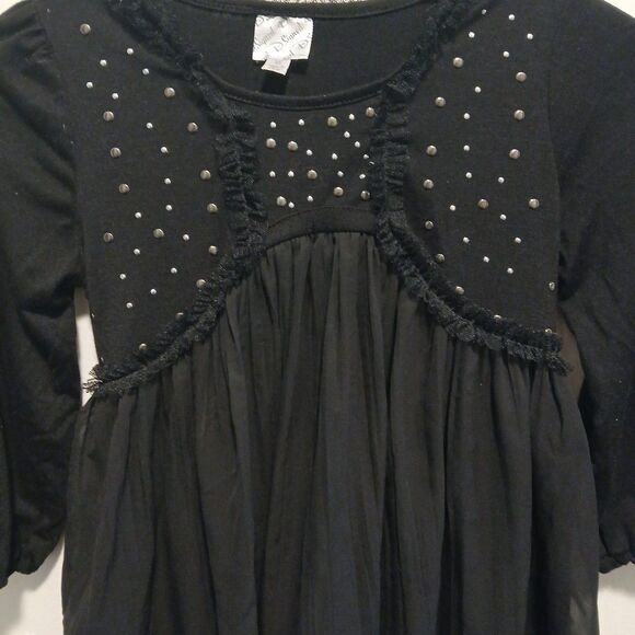 Disney D-Signed Girls Black Sparkly Blouse – Long Sleeve, Size M –Cute & Stylish - Picture 2 of 9